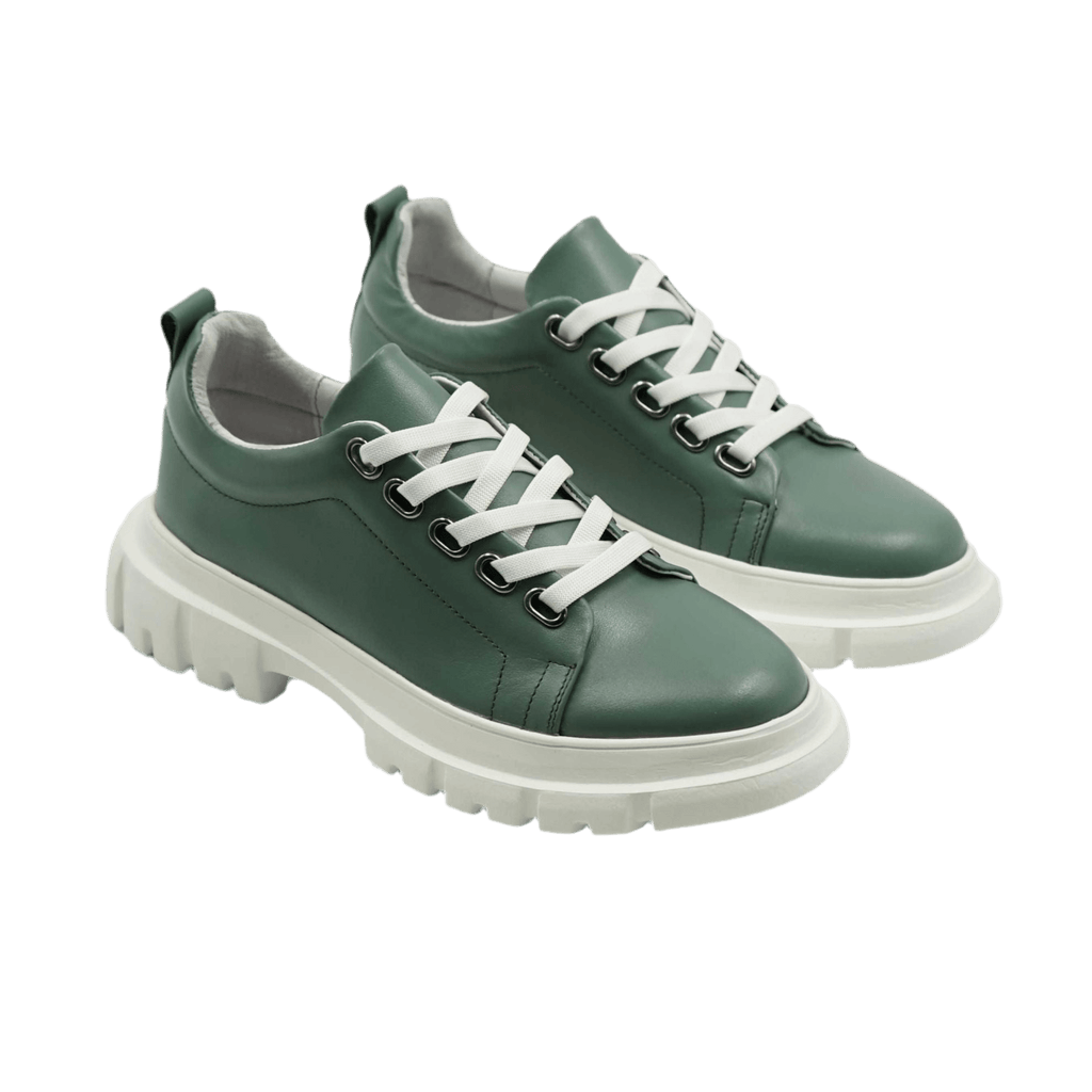 Pantofi dama sport, 133, din piele naturala verde - Paul Style