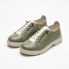 Women's green-beige shoes, Norocos-213, made of natural leather