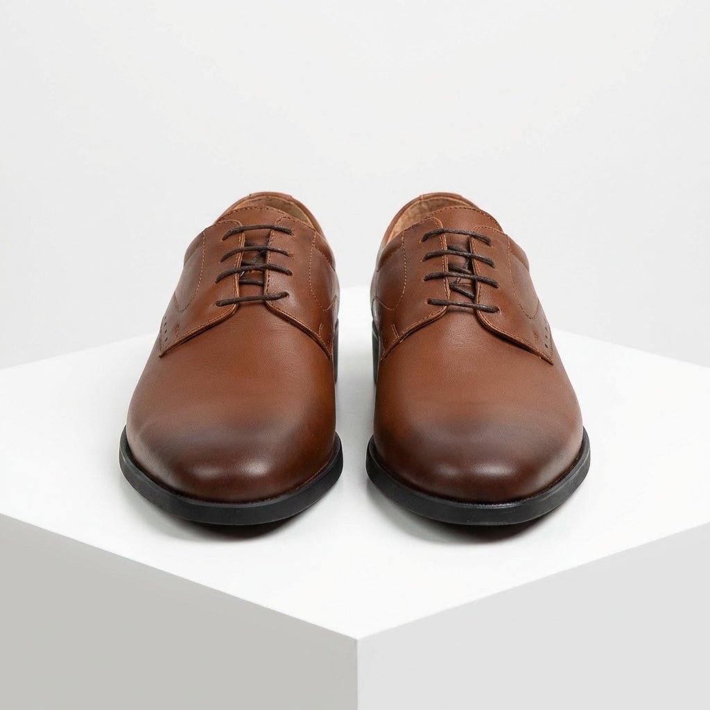 Pantofi eleganti barbati, 308, din piele naturala Maro - Paul Style