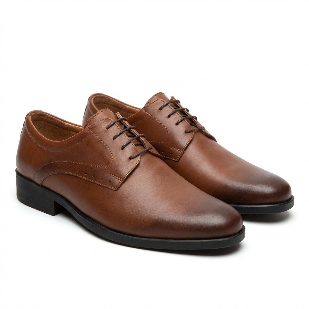 Pantofi eleganti barbati, 308, din piele naturala Maro - Paul Style