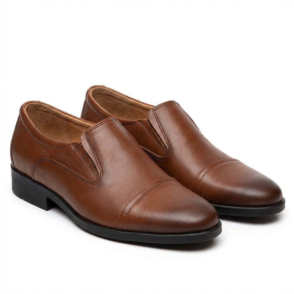 Pantofi eleganti barbati din piele naturală 301 Maro - Paul Style