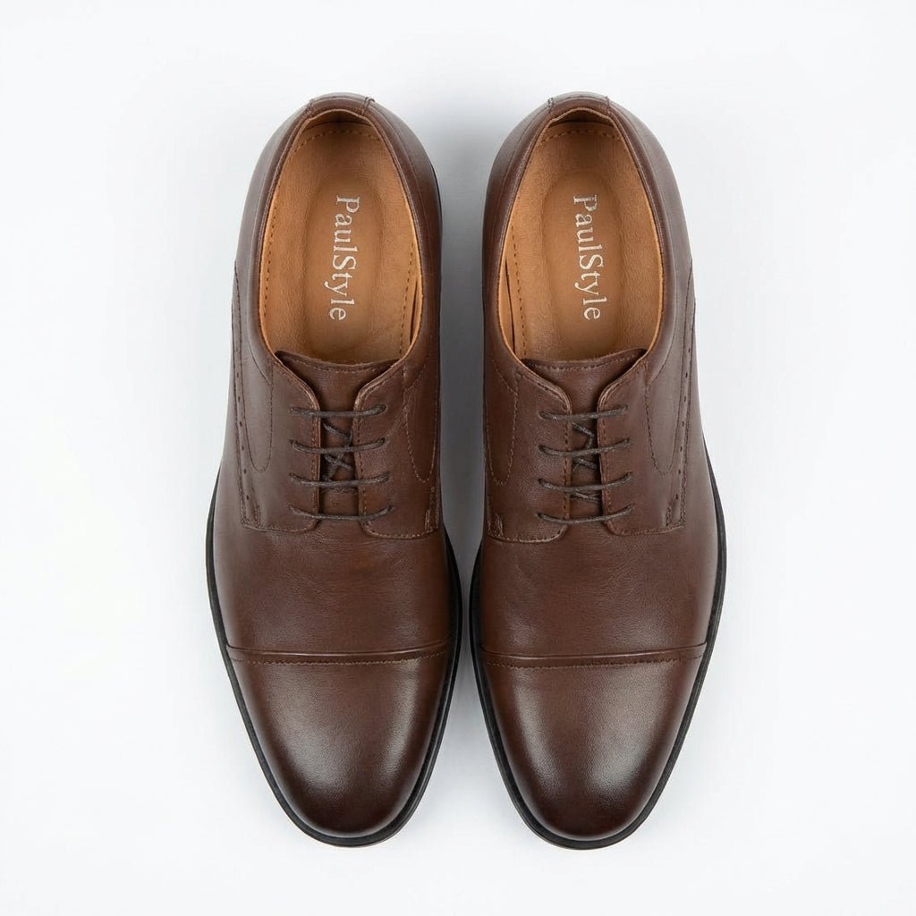 Pantofi eleganti barbati din piele naturală 309 Maro - Paul Style