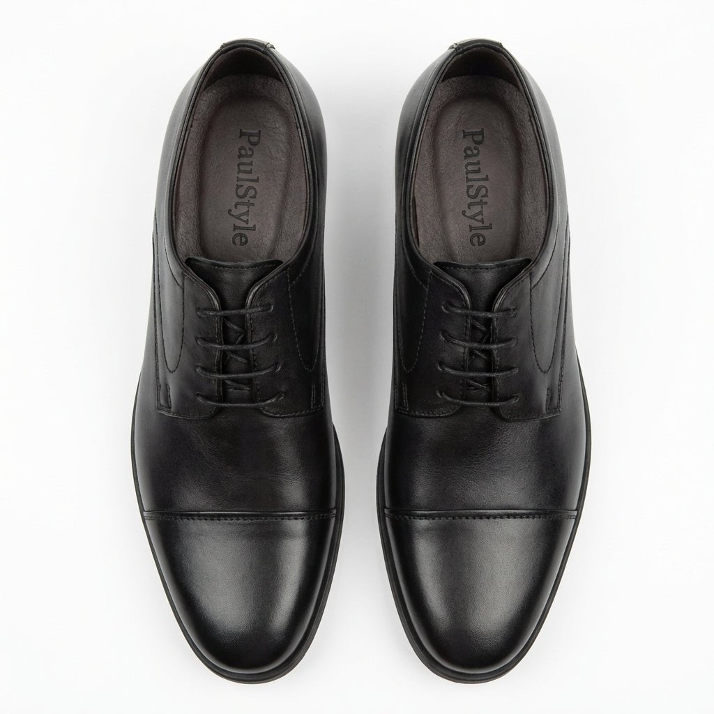 Pantofi eleganti barbati din piele naturală 309 Negru - Paul Style