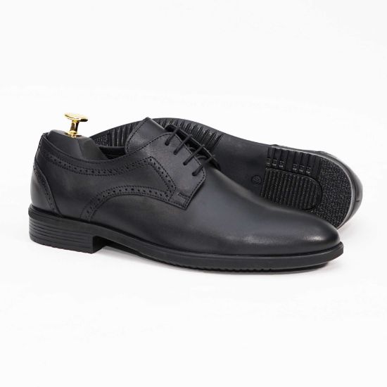 Pantofi eleganti barbati din piele naturală 364 NEGRU / MARO - Paul Style
