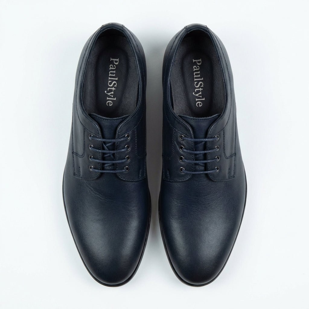 Pantofi eleganti barbati din piele naturală 366 bleumarin - Paul Style