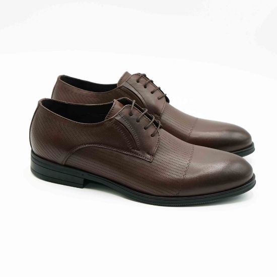 Pantofi eleganti barbati din piele naturală 372 NEGRU / MARO - Paul Style