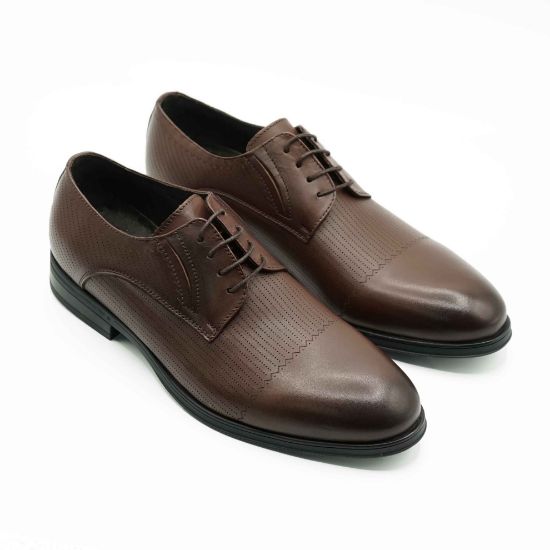 Pantofi eleganti barbati din piele naturală 372 NEGRU / MARO - Paul Style