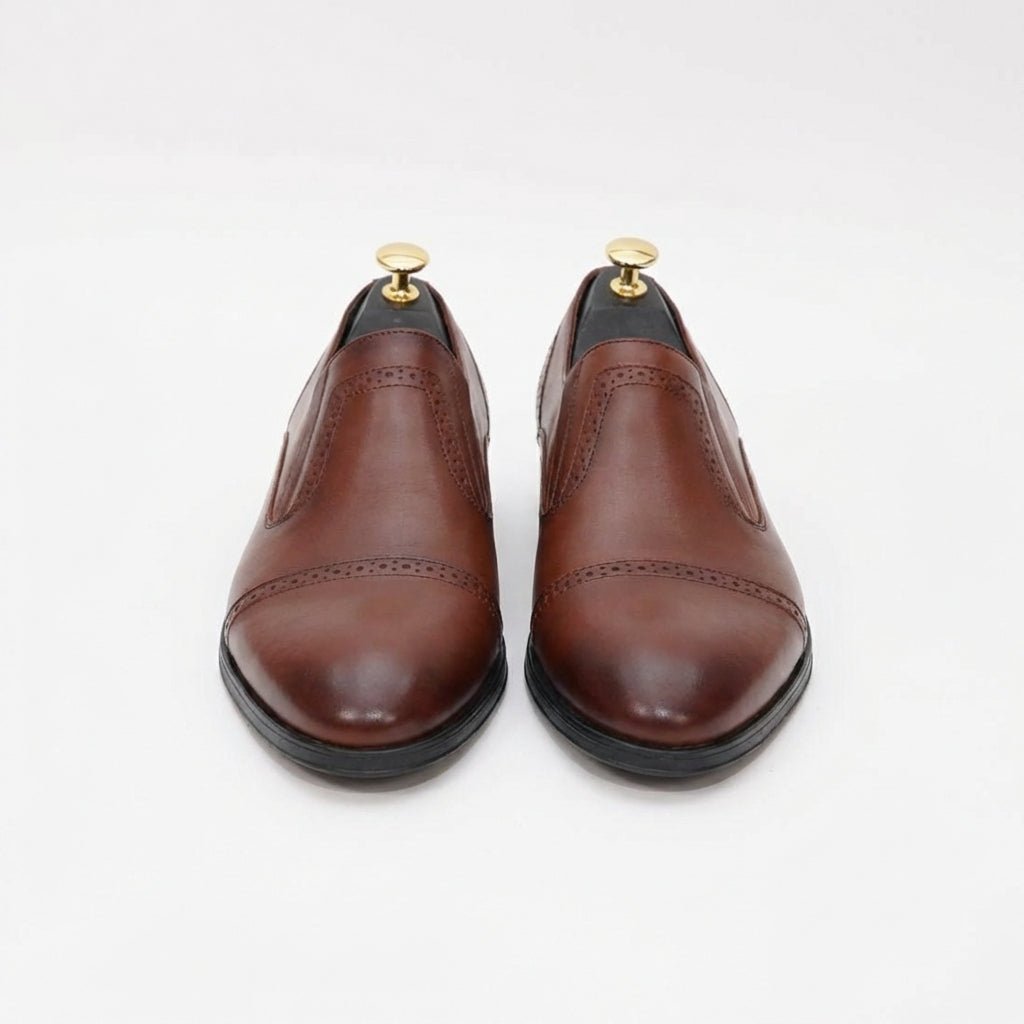 Pantofi eleganti barbati din piele naturală 379 maro - Paul Style