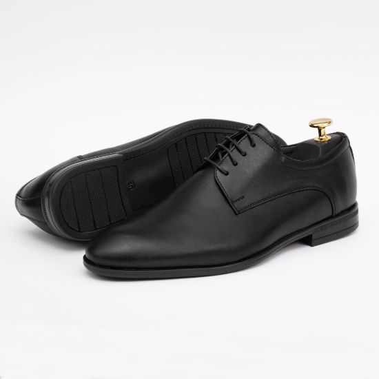 Pantofi eleganti barbati din piele naturală 390 Negru / Maro - Paul Style