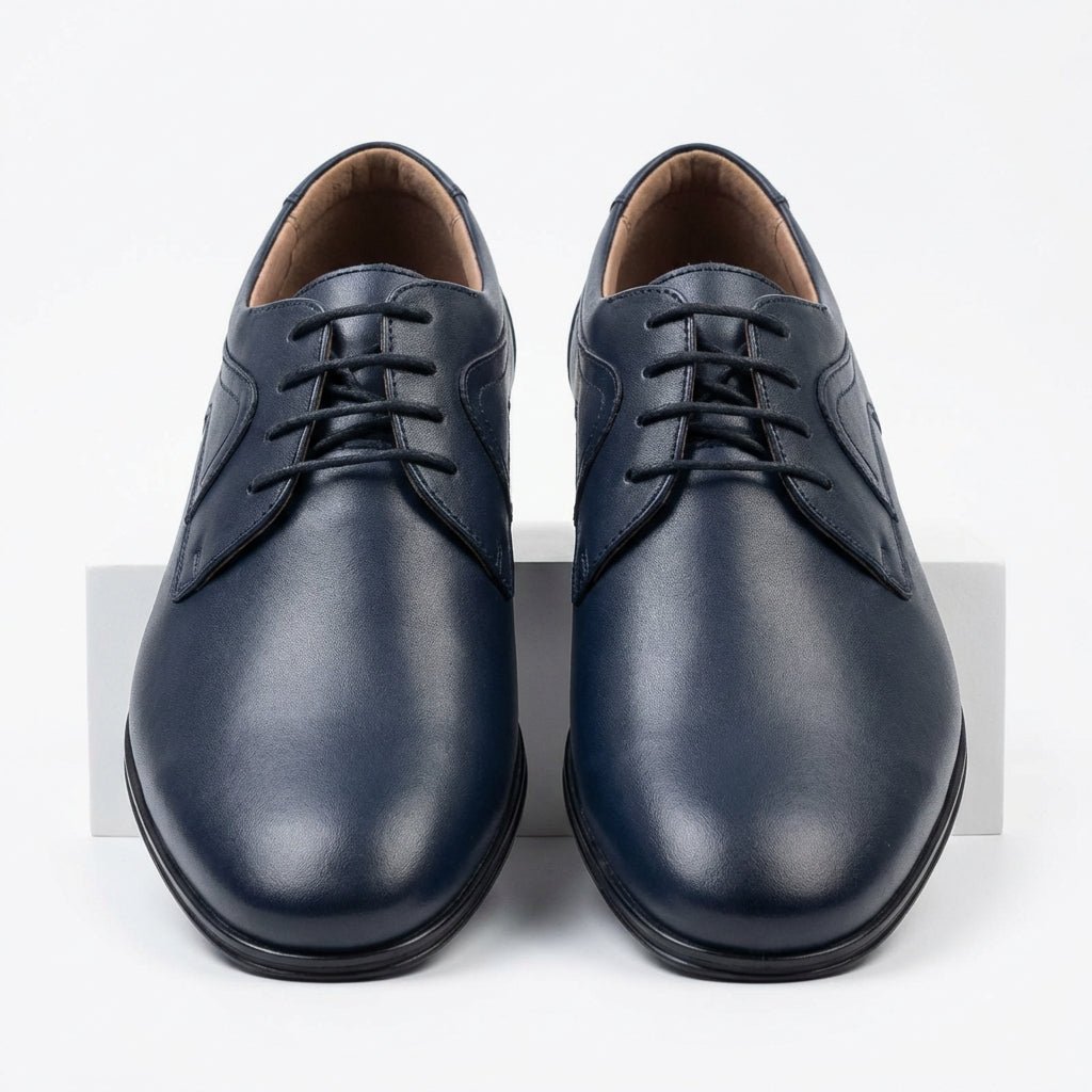 Pantofi eleganti barbati din piele naturală, A - 114, bleumarin - Paul Style