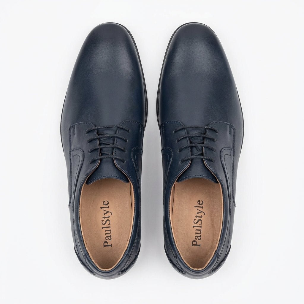 Pantofi eleganti barbati din piele naturală, A - 114, bleumarin - Paul Style