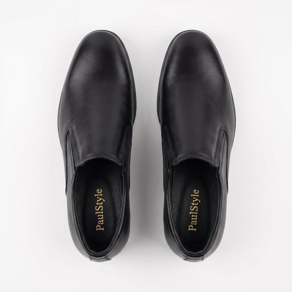 Pantofi eleganti barbati din piele naturală, A - 180 - 2, negru - Paul Style