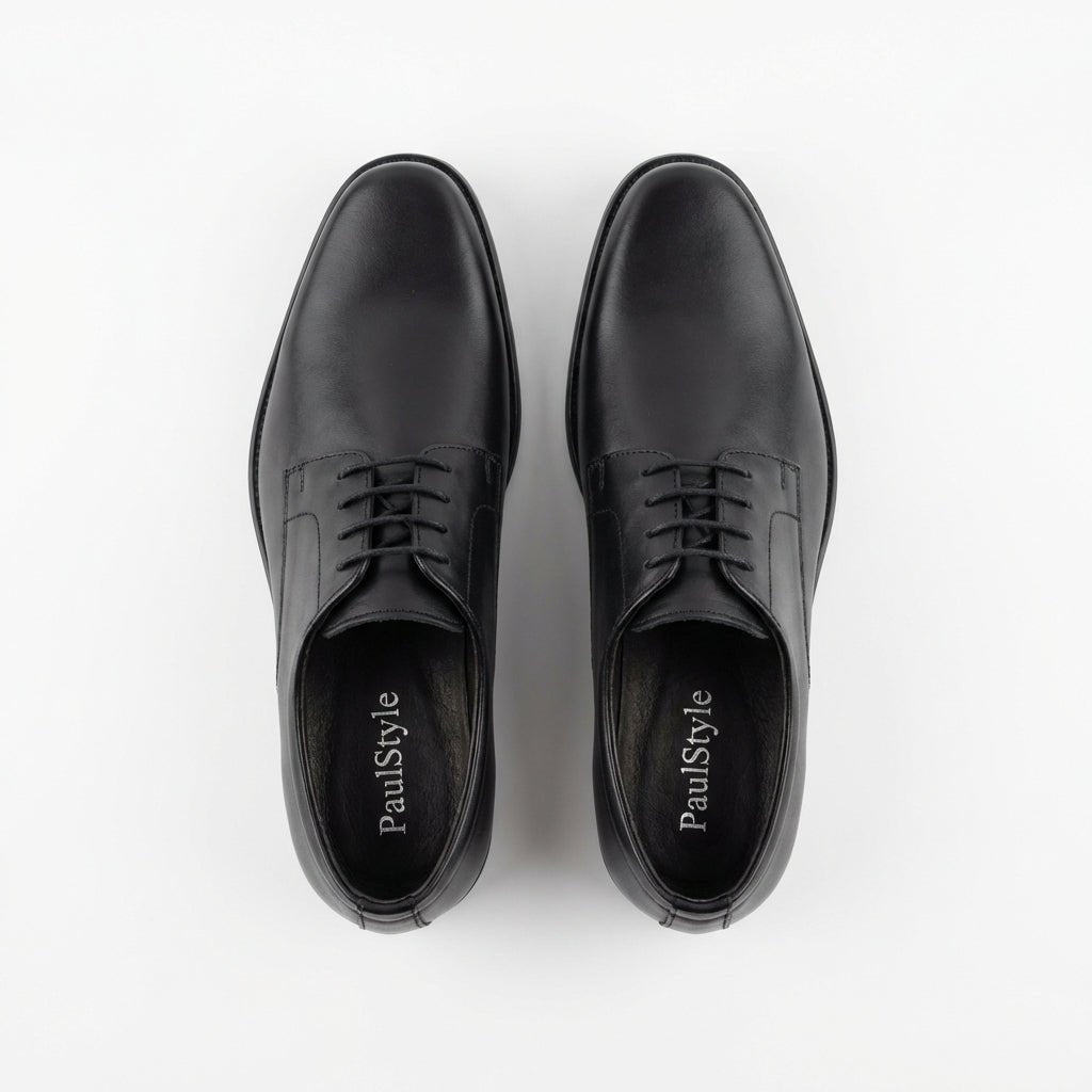 Pantofi eleganti barbati din piele naturală, A - 184 - 2, negru - Paul Style