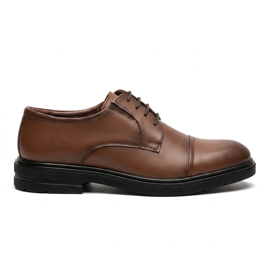 Pantofi eleganti barbati din piele naturală, A - 198, maro - Paul Style