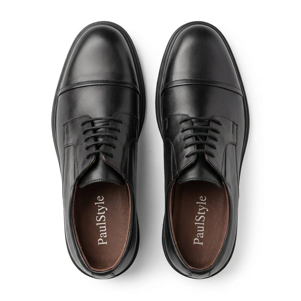 Pantofi eleganti barbati din piele naturală, A - 198, Negru - Paul Style
