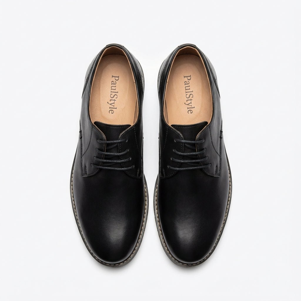 Pantofi eleganti barbati din piele naturală, A - 21163, Negru - Paul Style