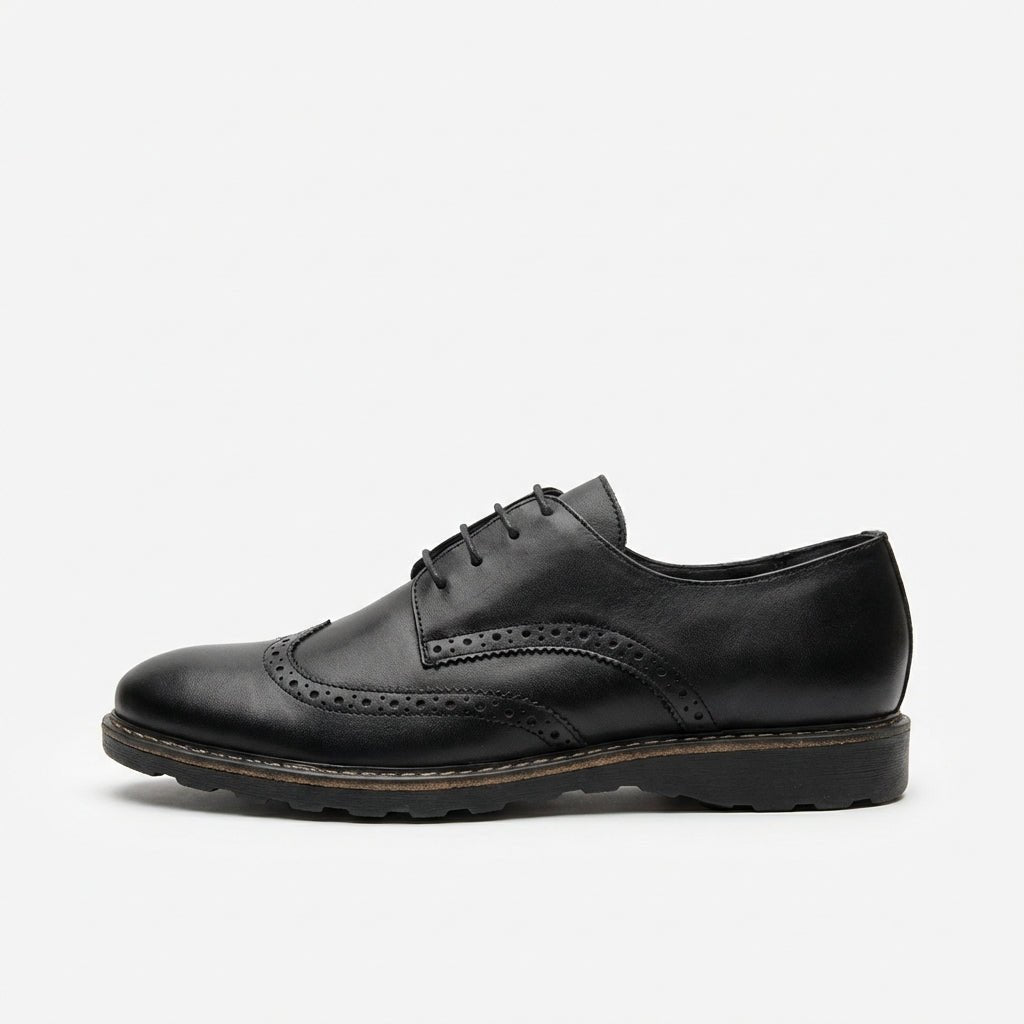 Pantofi eleganti barbati din piele naturală, A - 222, negru - Paul Style