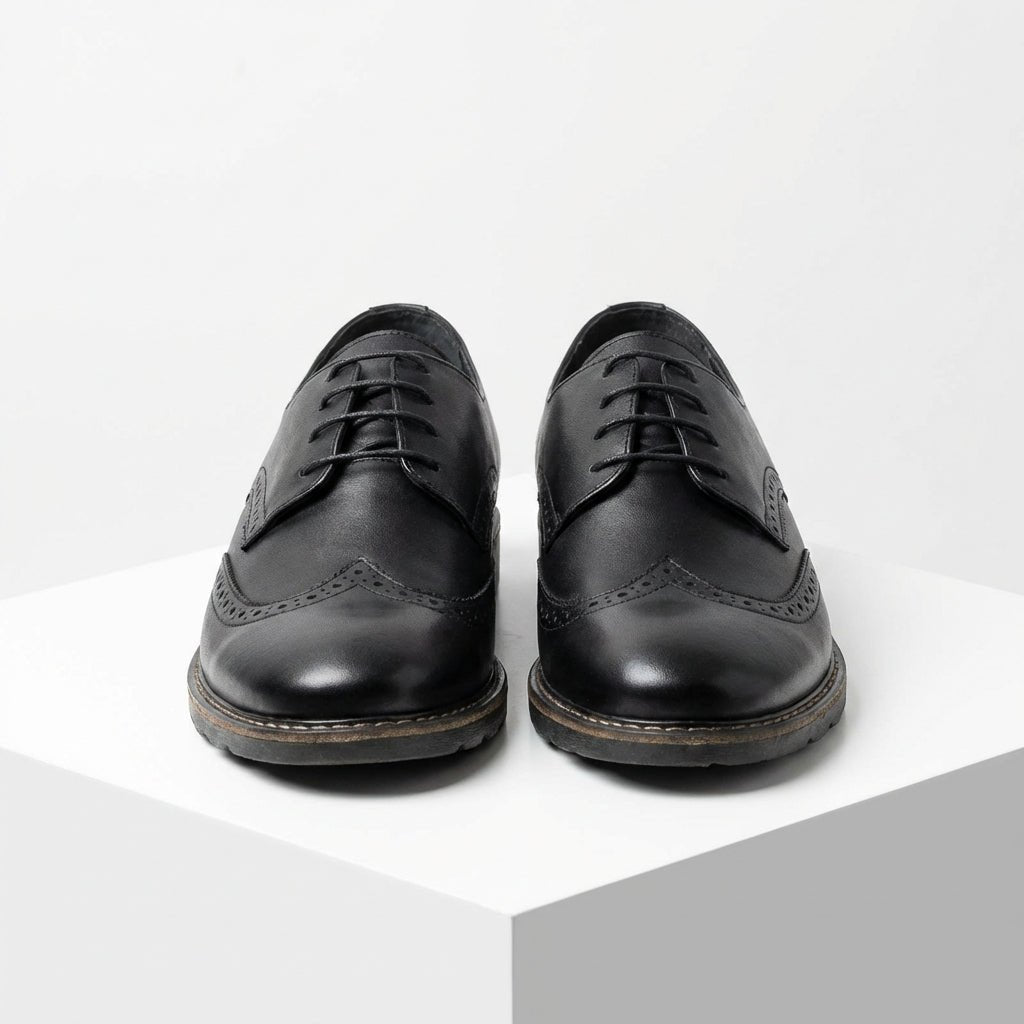 Pantofi eleganti barbati din piele naturală, A - 222, negru - Paul Style