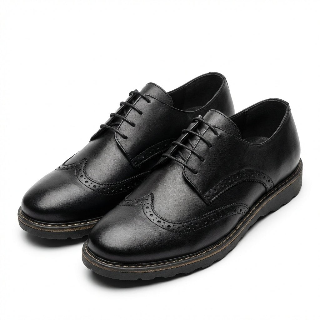 Pantofi eleganti barbati din piele naturală, A - 222, negru - Paul Style