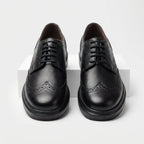 Pantofi eleganti barbati din piele naturală, A - 507M, negri - Paul Style