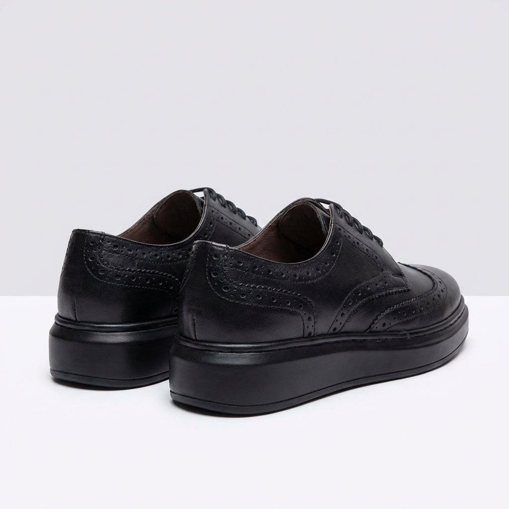 Pantofi eleganti barbati din piele naturală, A - 507M, negri - Paul Style