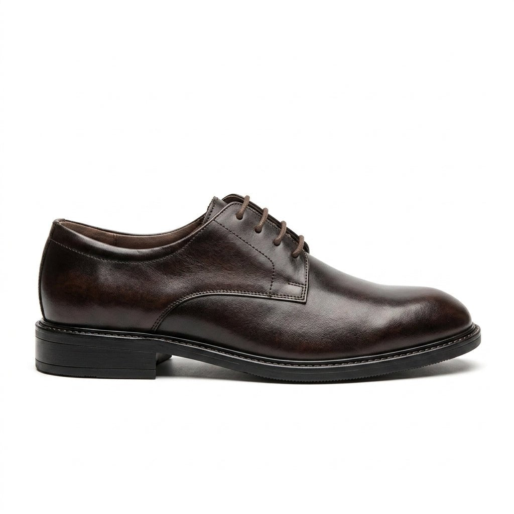 Pantofi eleganti barbati din piele naturală, A185-3, maro-milenium - Paul Style