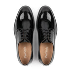 Pantofi eleganti barbati din piele naturală, A185-3, negru-lac - Paul Style