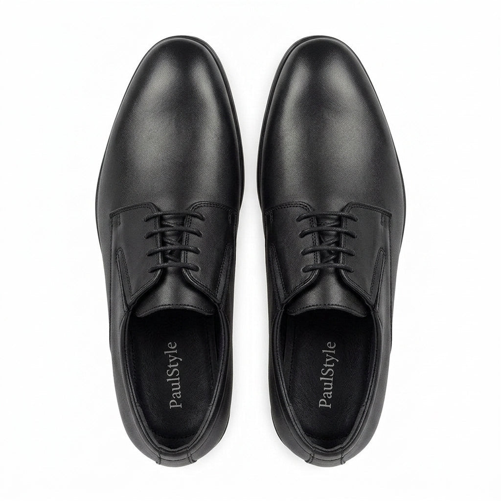 Pantofi eleganti barbati din piele naturală, M - 4060, negru - Paul Style