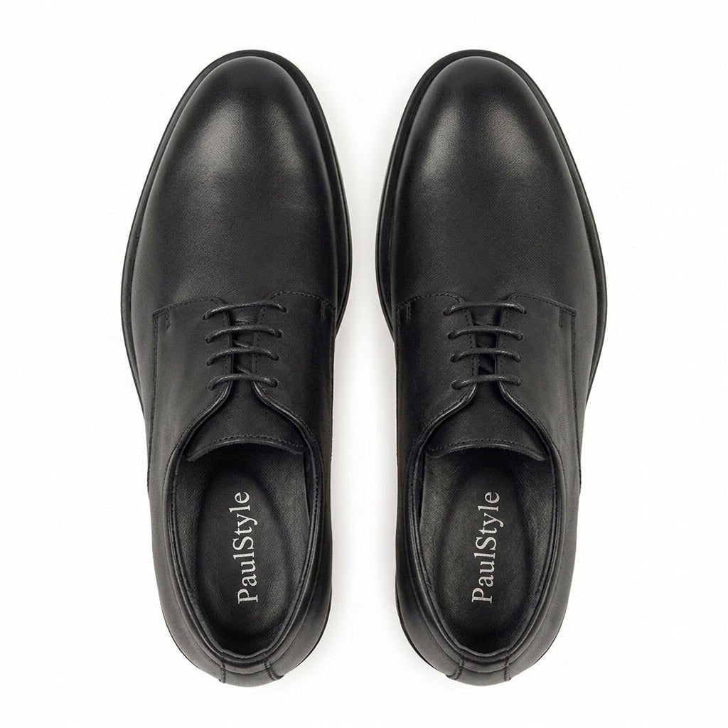 Pantofi eleganti barbati din piele naturală, M - 8300, negru - Paul Style