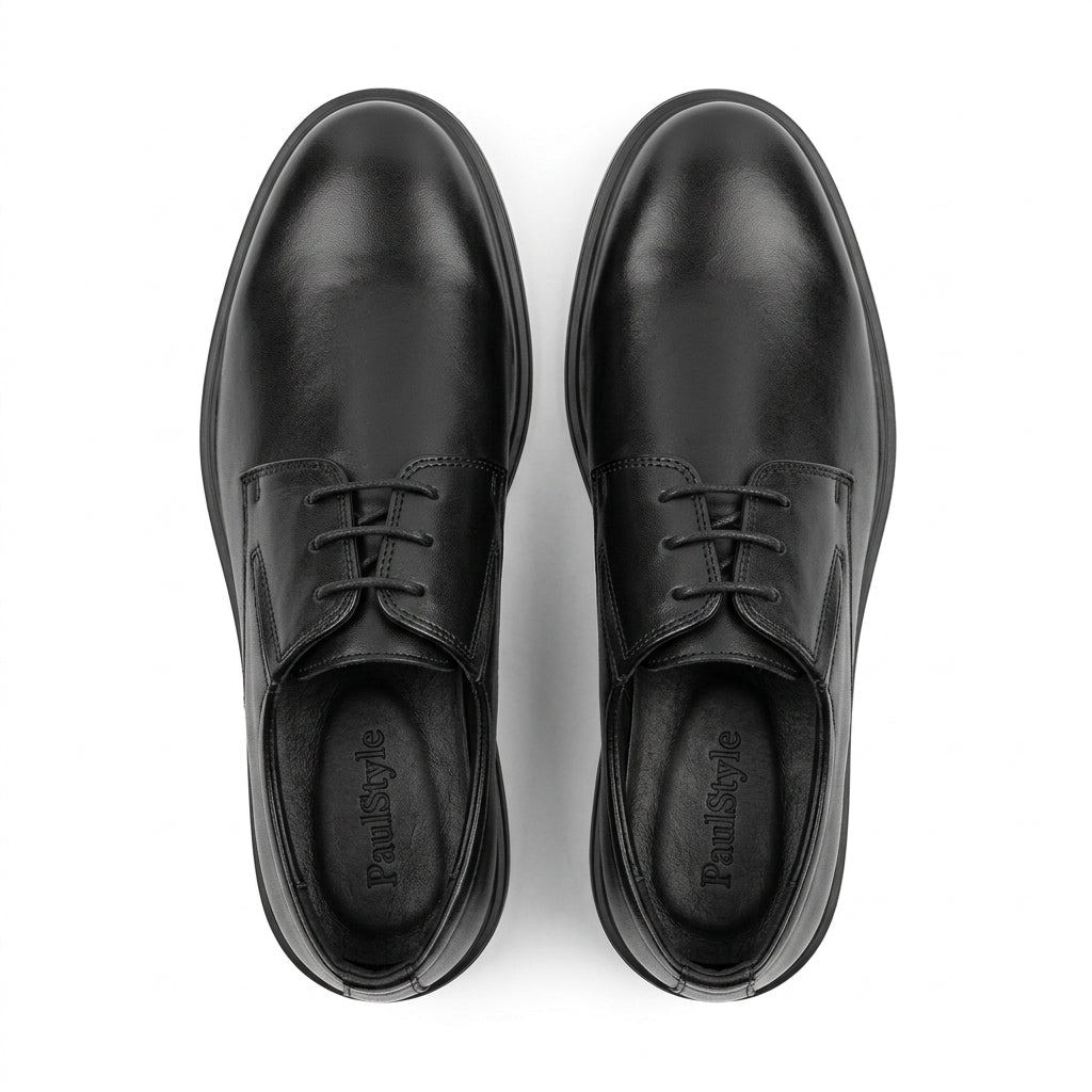 Pantofi eleganti barbati din piele naturală, M-8301, negru - Paul Style