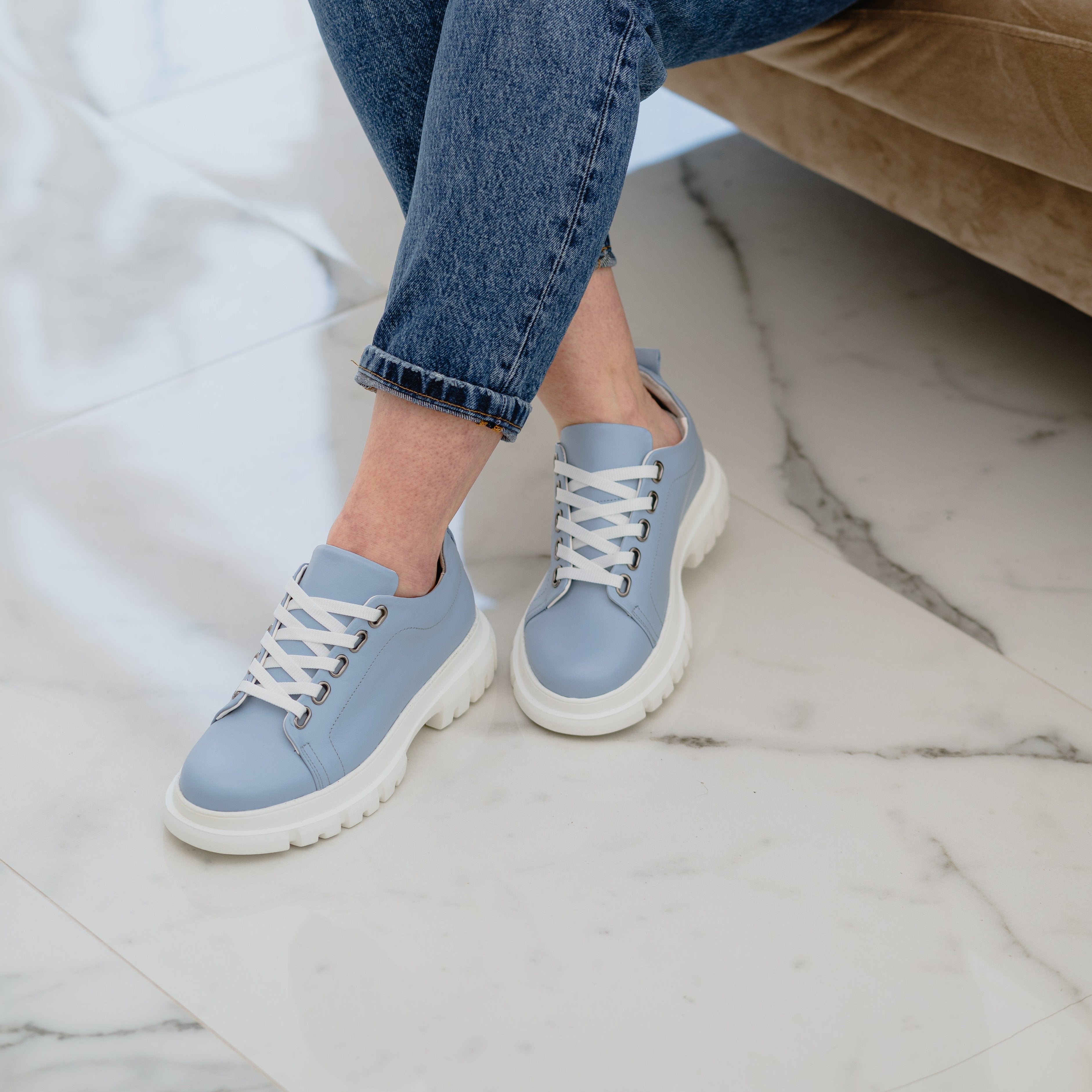 Pantofi dama sport, 133, din piele naturala albastri | Paul Style