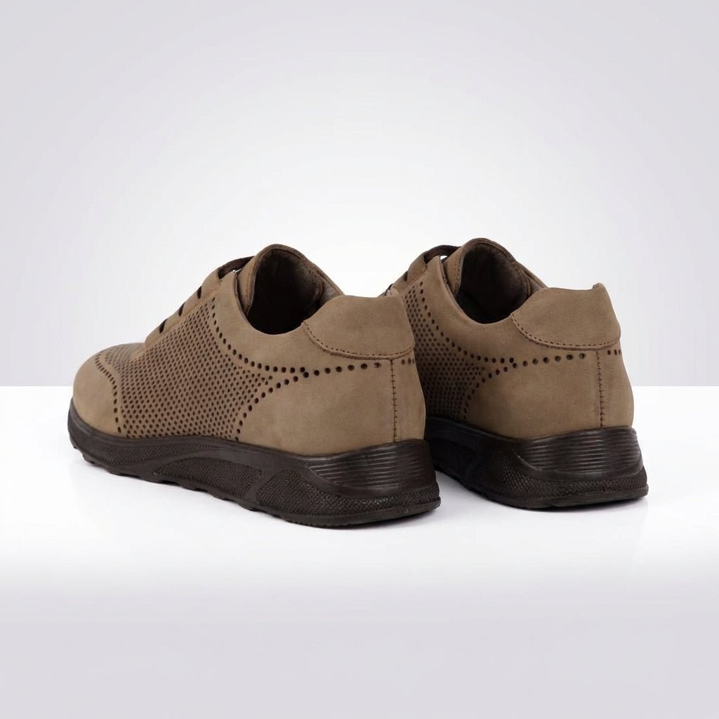 Pantofi sport barbati din piele naturală bej 447 - Paul Style