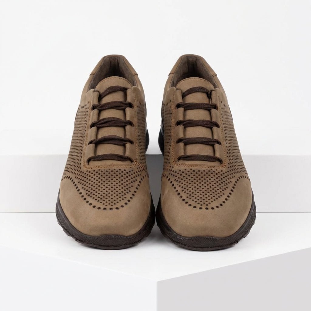 Pantofi sport barbati din piele naturală bej 447 - Paul Style