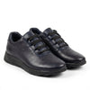 Men's sports shoes made of genuine leather, navy blue 447