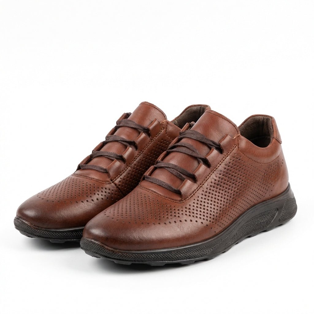 Pantofi sport barbati din piele naturală maro 447 - Paul Style