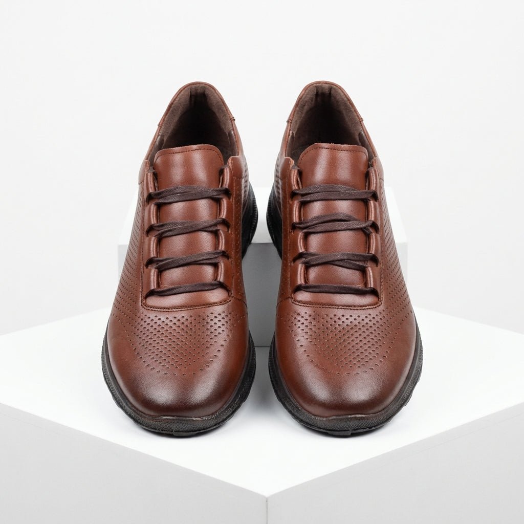 Pantofi sport barbati din piele naturală maro 447 - Paul Style