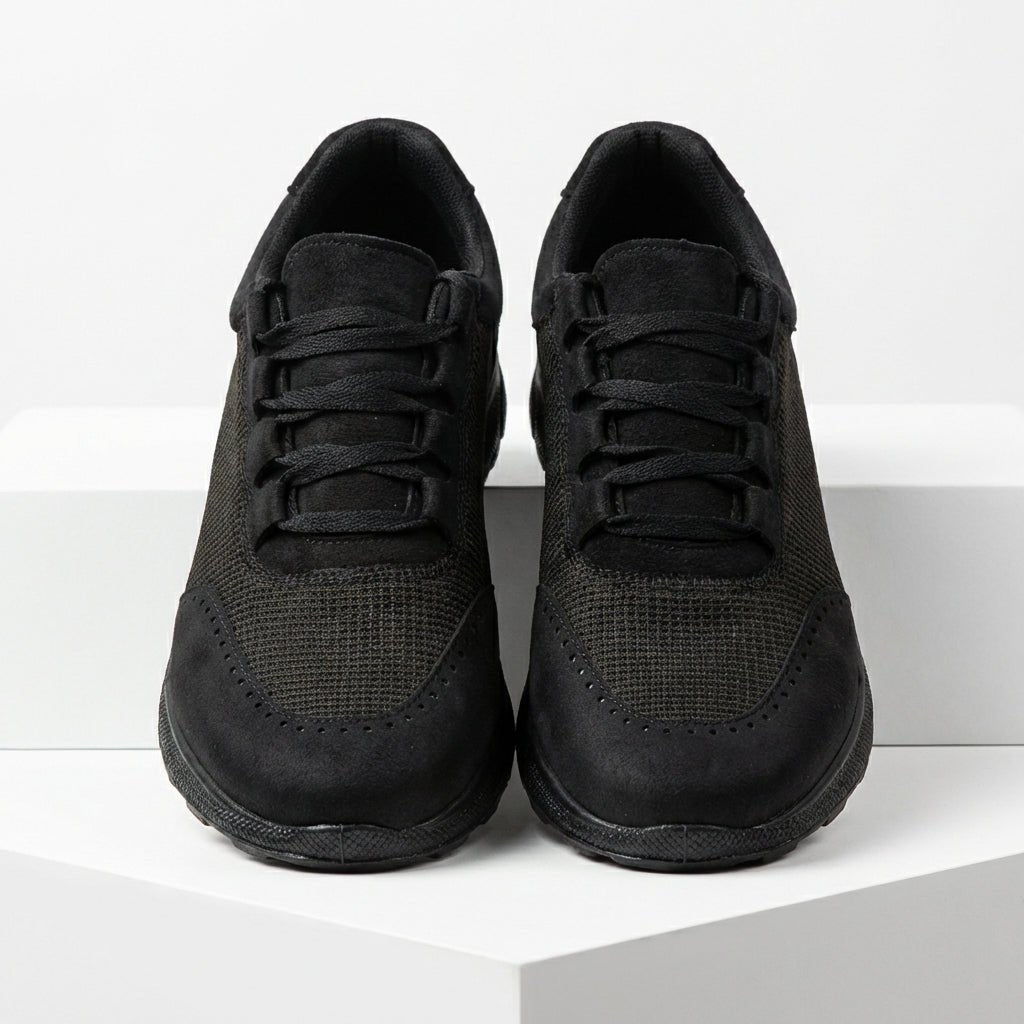 Pantofi sport barbati din piele naturala negru 447 - Paul Style