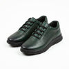 Men's sports shoes made of green genuine leather 447