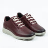 Men's sports shoes made of genuine leather burgundy 447