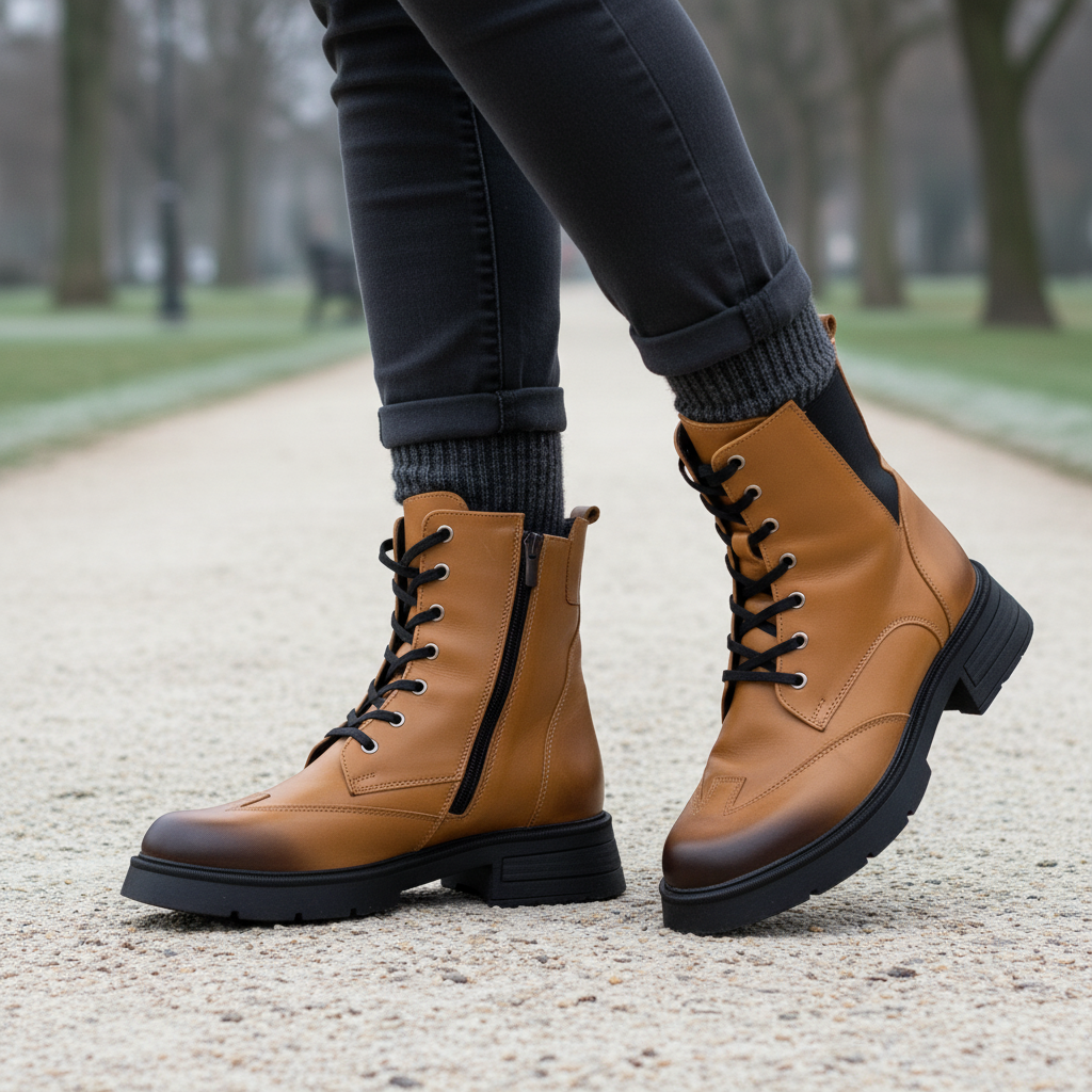 Ghete Dama din Piele Naturala, Culoare maro, Cod 702