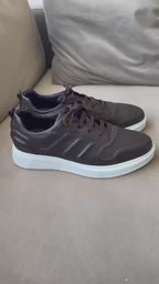 Adidasi barbati din piele naturală, M-097, maro