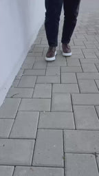 Adidasi barbati din piele naturală, A-507-1, maro-inchis