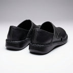 Saboti medicali de dama, negru, A - 01, din piele naturala - Paul Style