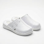 Saboti medicali de dama,alb, A - 01, din piele naturala - Paul Style