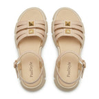 Sandale dama bej, R - 06, din piele naturala - Paul Style
