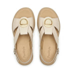 Sandale dama bej, R - 07, din piele naturala - Paul Style