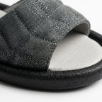 Sandale dama Gri - Inchis, R30, din piele naturala - Paul Style