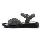 Sandale dama Gri - Inchis, R30, din piele naturala - Paul Style