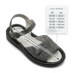 Sandale dama Gri - Inchis, R30, din piele naturala - Paul Style