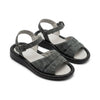 Sandale dama Gri-Inchis, R30, din piele naturala